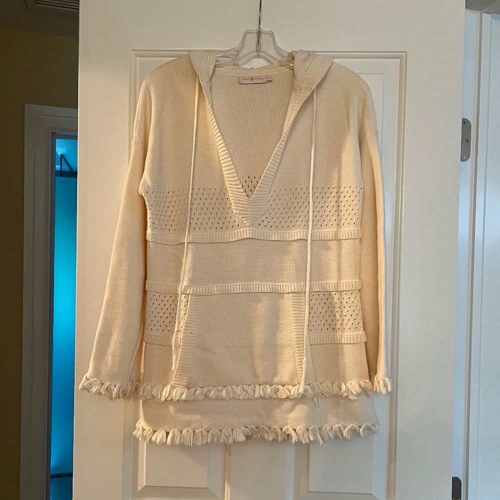 Tory Burch Cotton Sweater with Hood Size XS